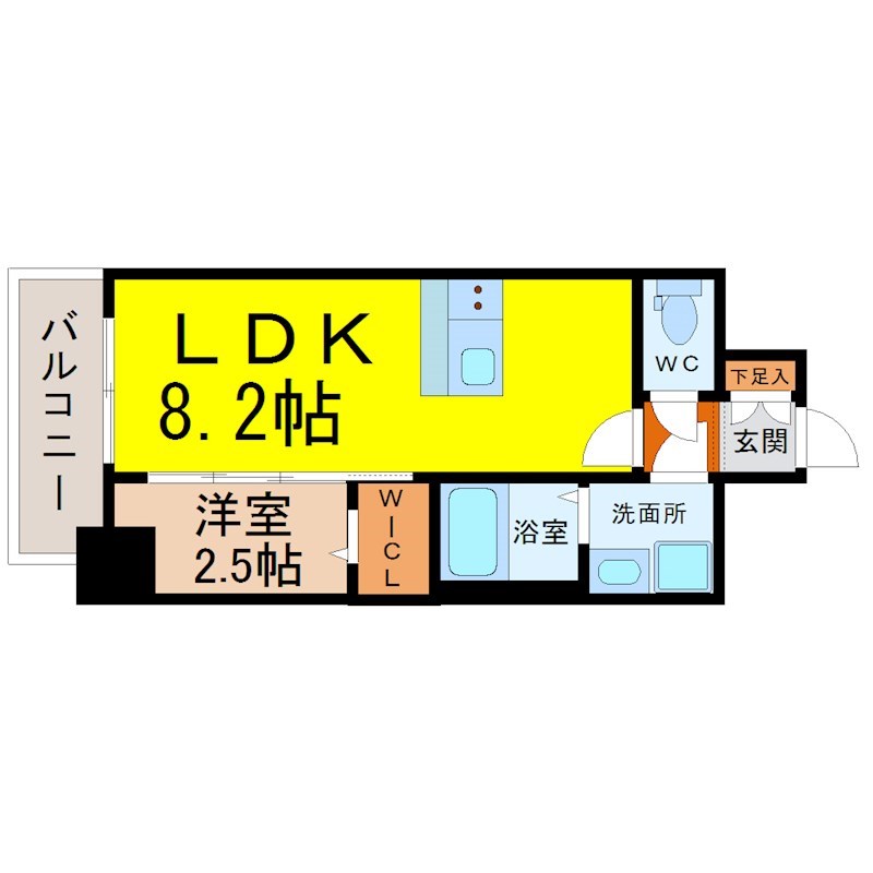 名古屋市中川区八熊のマンションの間取り