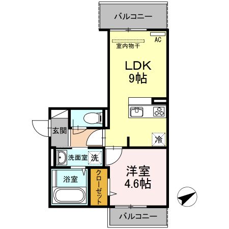 D-room城野の間取り