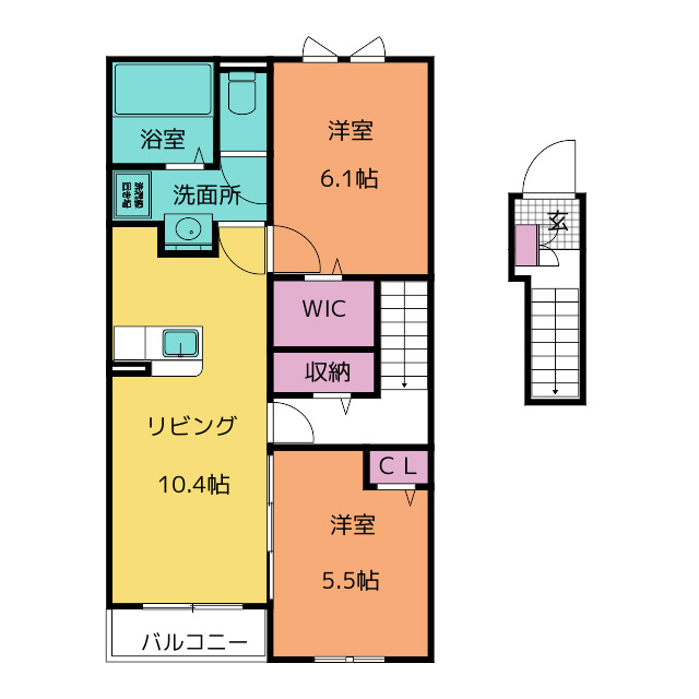 ドミールシャルム　Ｂの間取り