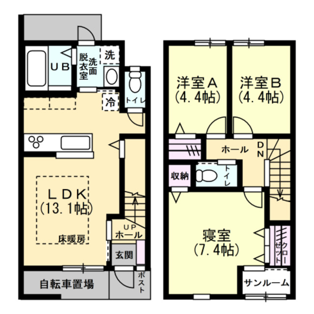 ナチュラルヴィレッジ城川原IIIの間取り