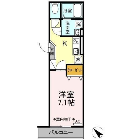 上越市頸城区下中島のアパートの間取り