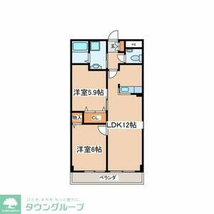 茅ヶ崎市円蔵のマンションの間取り