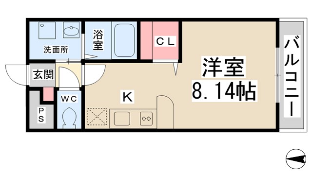 川西市平野のアパートの間取り