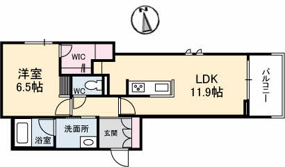 ソレイユコート伏石町の間取り