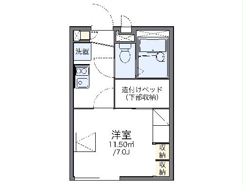 レオパレスドリーミング　ヒルズの間取り