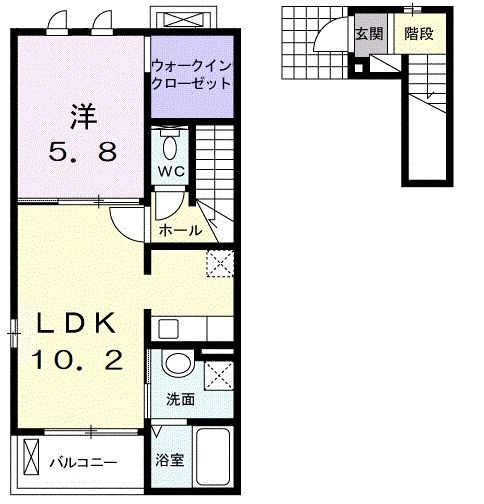 【ビラ・ダ　カーポの間取り】