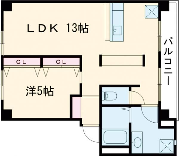 安芸郡府中町本町のマンションの間取り