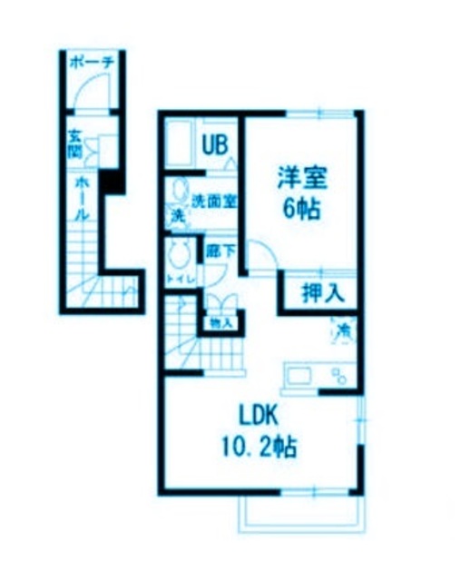 川崎市高津区坂戸のアパートの間取り