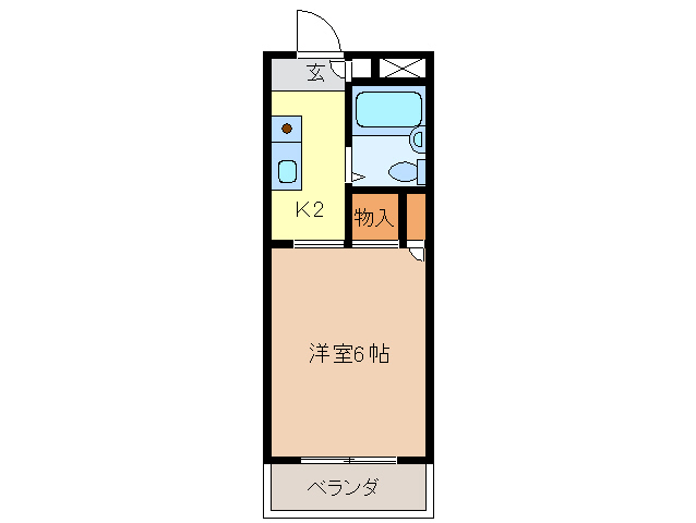 岐阜県岐阜市折立（マンション）の賃貸物件の間取り