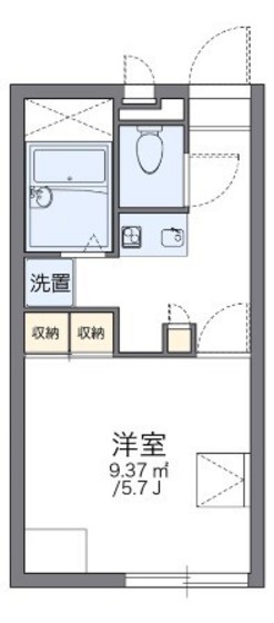 岡山県岡山市中区中井（アパート）の賃貸物件の間取り