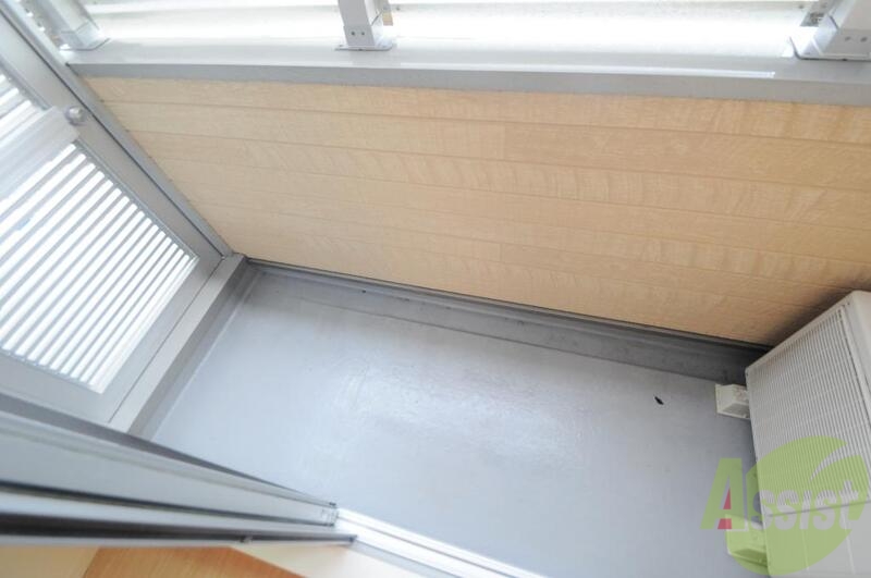 バルコニー　単身者にはちょうどいいバルコニーです