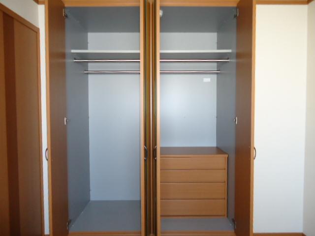 収納　引出し＆パイプ２本付きの奥行きある収納