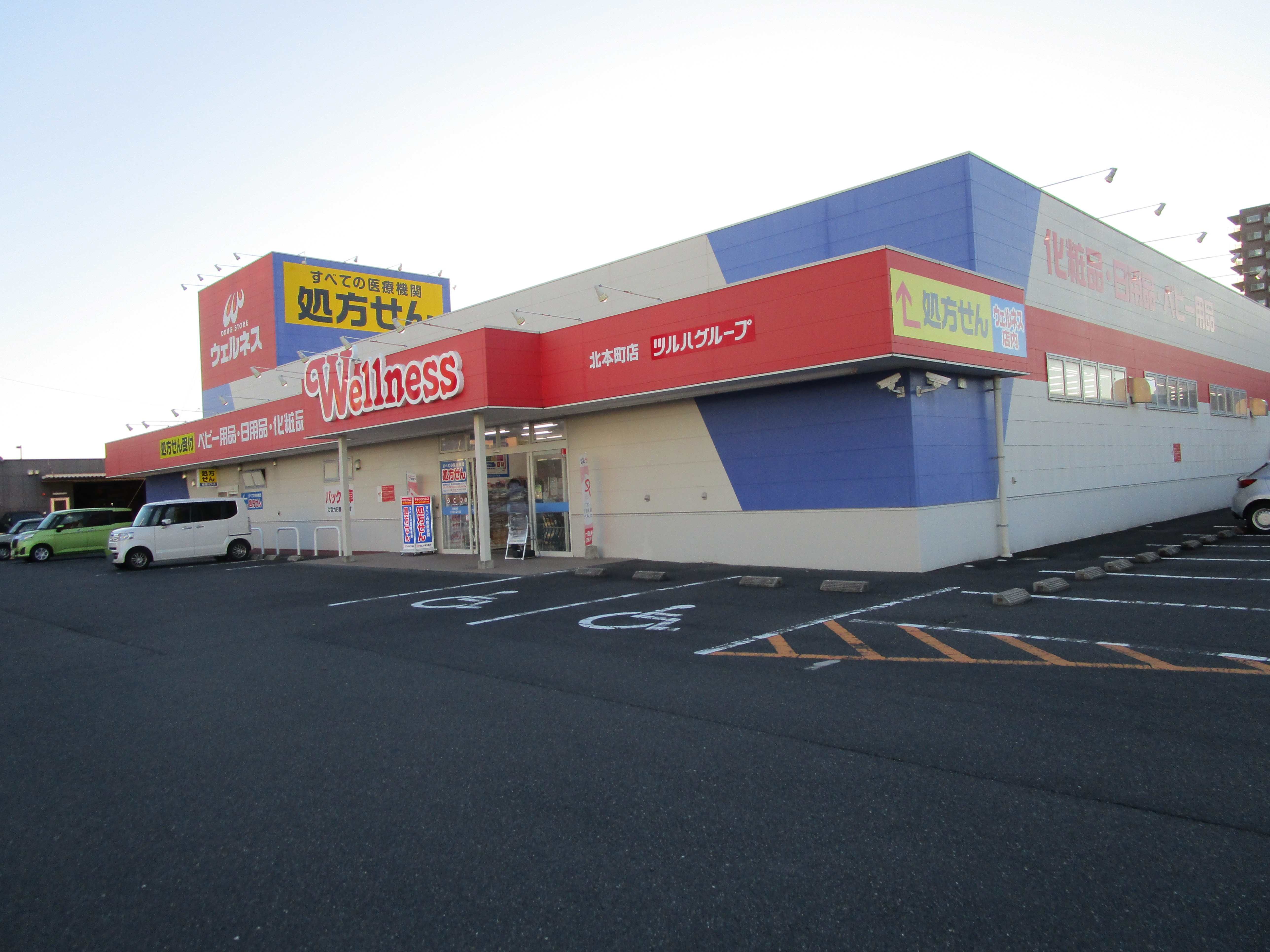 ドラックストア　ドラッグストアウェルネス北本町店（ドラッグストア）まで504m