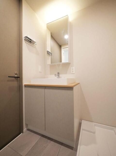 洗面設備　脱衣スペースもあります