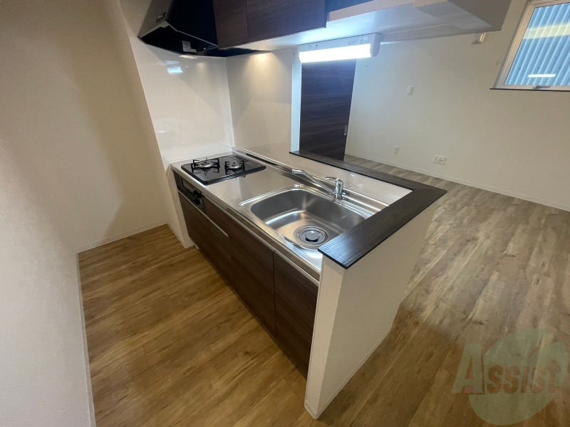 キッチン　２口システムキッチンなので、すぐお料理に使えます！