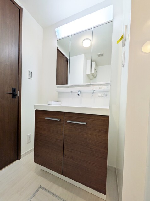 洗面設備　朝の支度も楽々♪シャワー付き洗面台