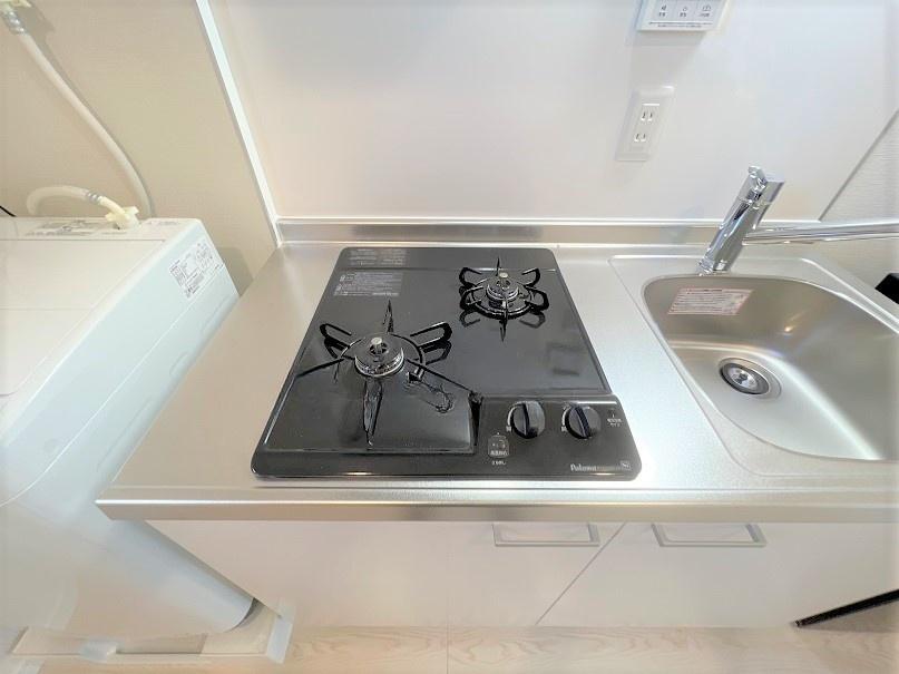その他設備　シンクと2口コンロ