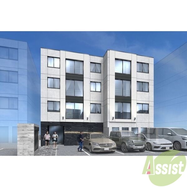 建物外観　完成予想パース　白石区栄通９丁目「仮）ラ・シュエット栄通Ｃ」