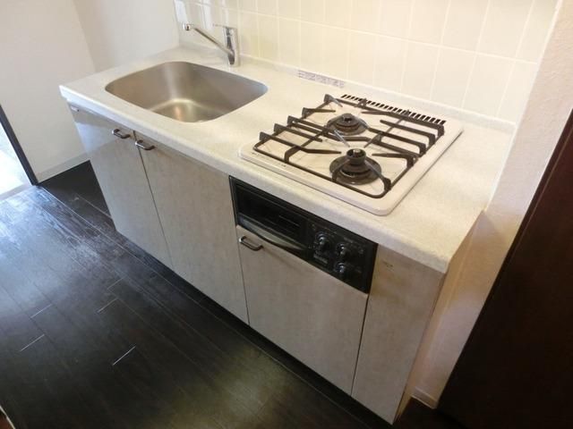 キッチン　２口ガスシステムキッチン（別室参考写真）