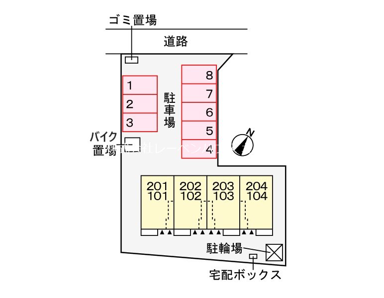 駐車場　レーベンハウス北本店へ　048-590-5757