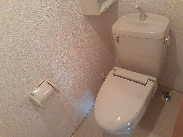 トイレ　落ち着いた色調のトイレです