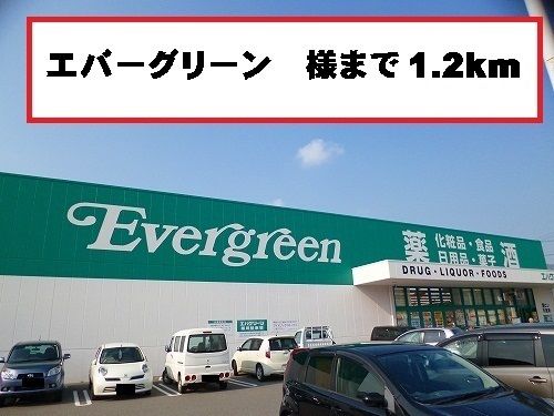 ドラックストア　エバーグリーン様（ドラッグストア）まで1200m