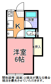 小堀ハイツ C棟の間取り写真