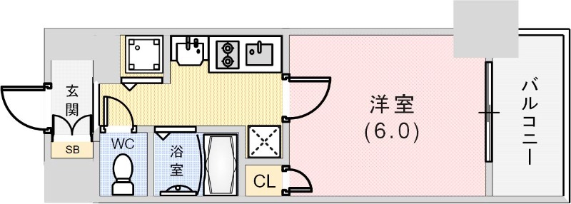 プレサンス三ノ宮駅前プライムタイムの間取り写真