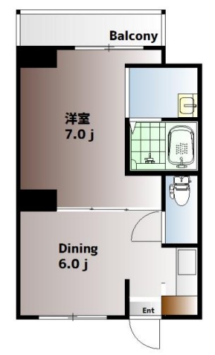 ＪＲ本四備讃線 上の町駅 徒歩76分 5階建 築58年の間取り写真