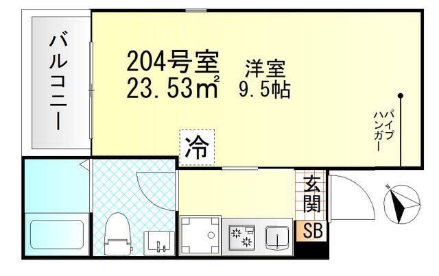 京急本線 雑色駅 徒歩10分 3階建 築1年の間取り写真