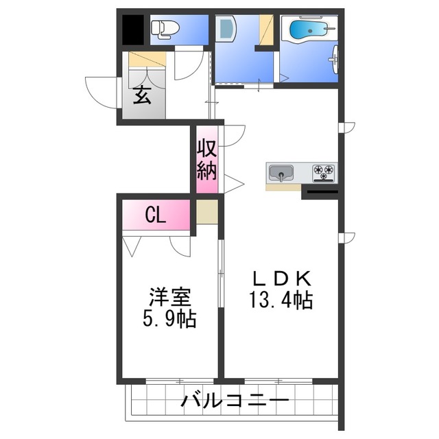 フォンテーヌ西紺屋の間取り写真