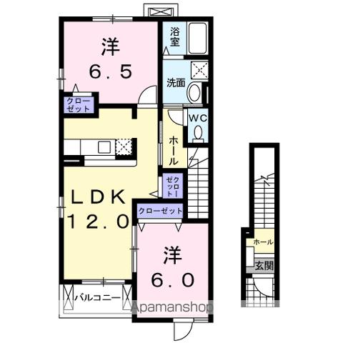 ＪＲ東海道本線 浜松駅 バス乗車時間：52分 最寄りバス停で下車 徒歩10分 2階建 築18年の間取り写真