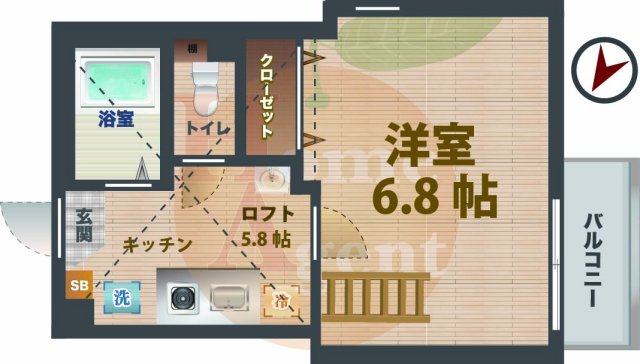 西武池袋線 中村橋駅 徒歩5分 3階建 築6年の間取り写真