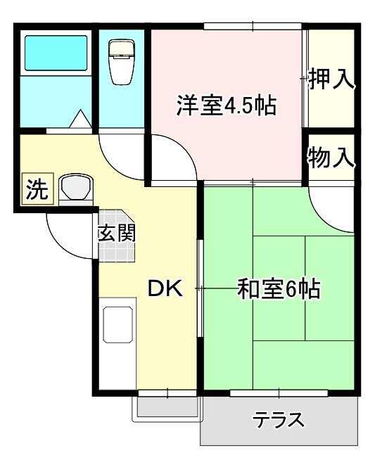 シャトル市島の間取り写真
