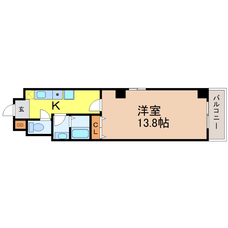 名鉄名古屋本線 山王駅 徒歩7分 11階建 築25年の間取り写真