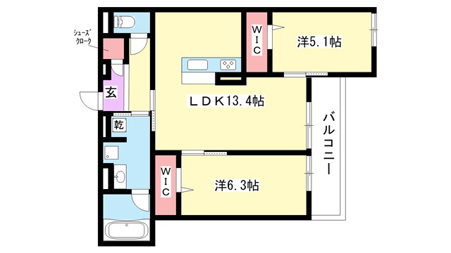 阪急宝塚線 服部天神駅 徒歩8分 3階建 新築の間取り写真