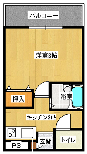 金沢市北安江のマンションの間取り