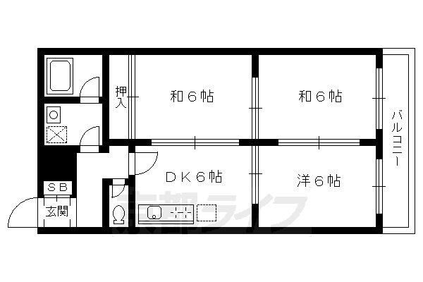 コンフォール北白川IIの間取り