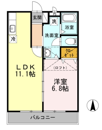 大府市桃山町のアパートの間取り