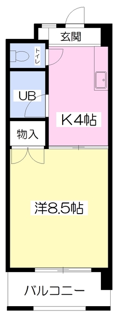 松山市朝生田町のマンションの間取り