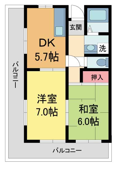 新香枦マンションの間取り