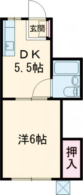 国立市西のアパートの間取り