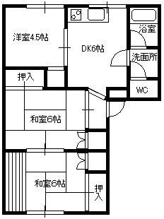 ユニベールマンションの間取り