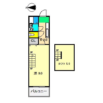 カーサ南万々の間取り