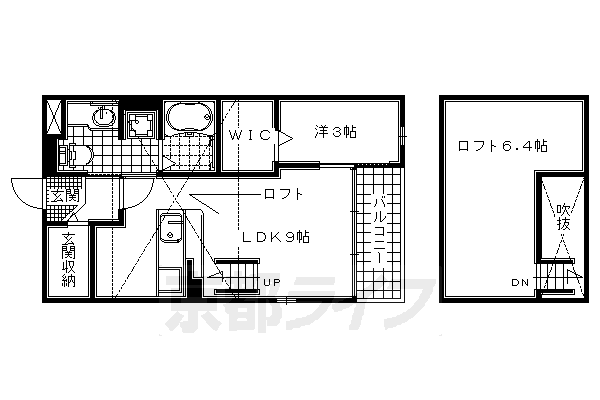 城陽市富野のアパートの間取り