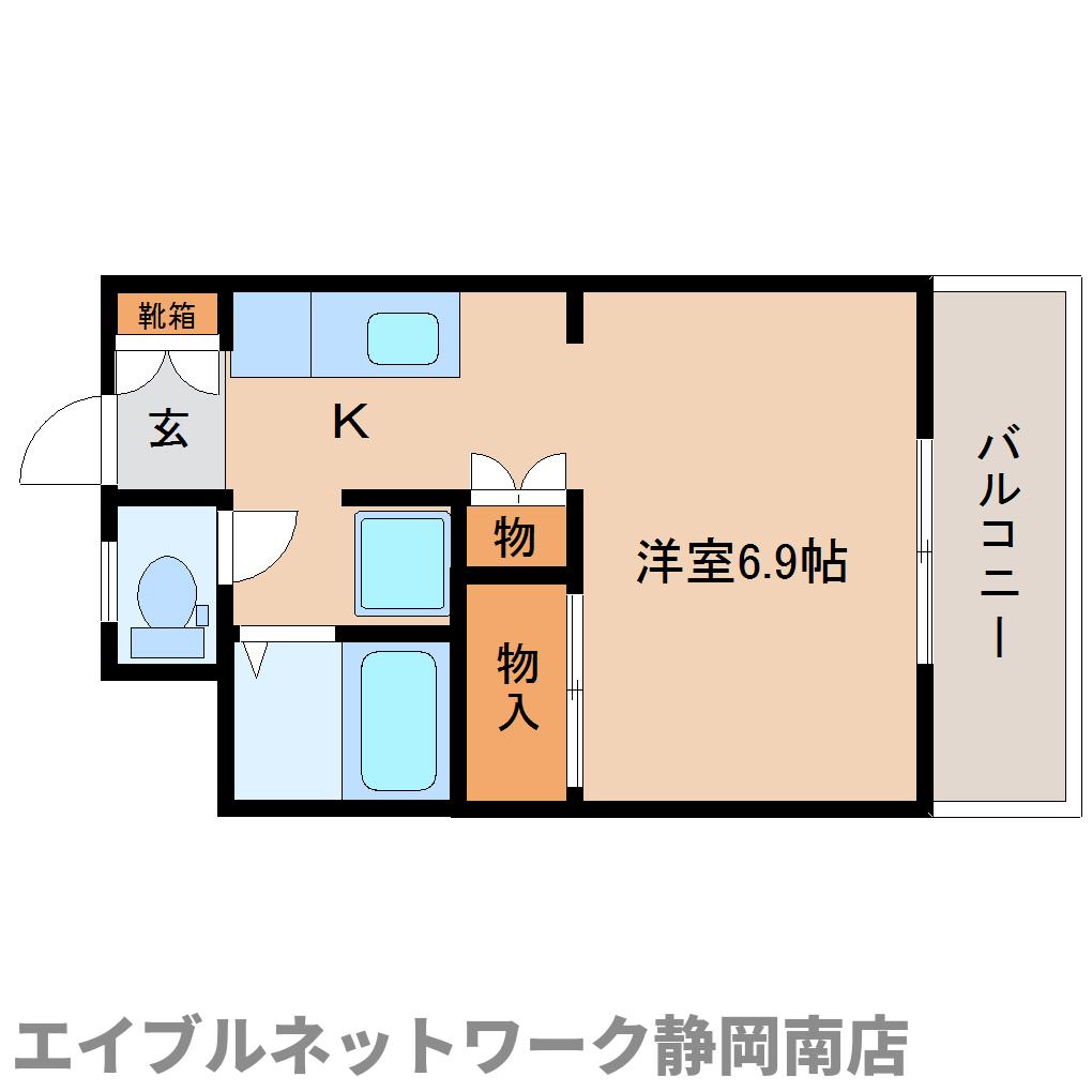 静岡市駿河区豊田のアパートの間取り