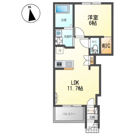 仮称　花見7丁目　賃貸アパートの間取り