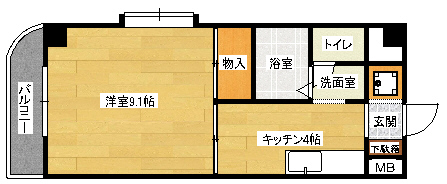 グランヴェルジェ中須IIの間取り