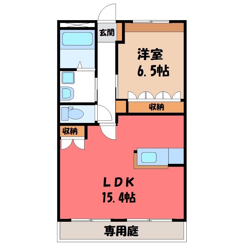 太田市西矢島町のマンションの間取り