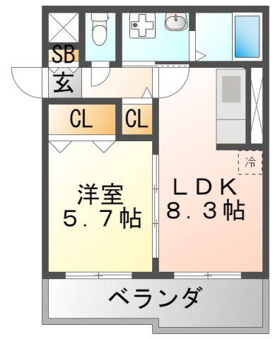 【エスポアール上山手の間取り】